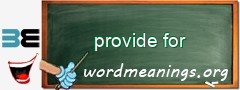 WordMeaning blackboard for provide for